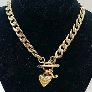⭐️JUICY COUTURE⭐️Gold Heart & Crown Chain Necklace